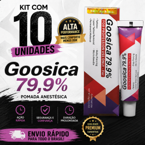 KIT 10 - Pomadas Anestésica Goosica 79,9% Tattoo e Estética 10g - TKTX