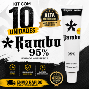 KIT 10 - Pomadas Anestésica Rambo 95% Tattoo estética - TKTX
